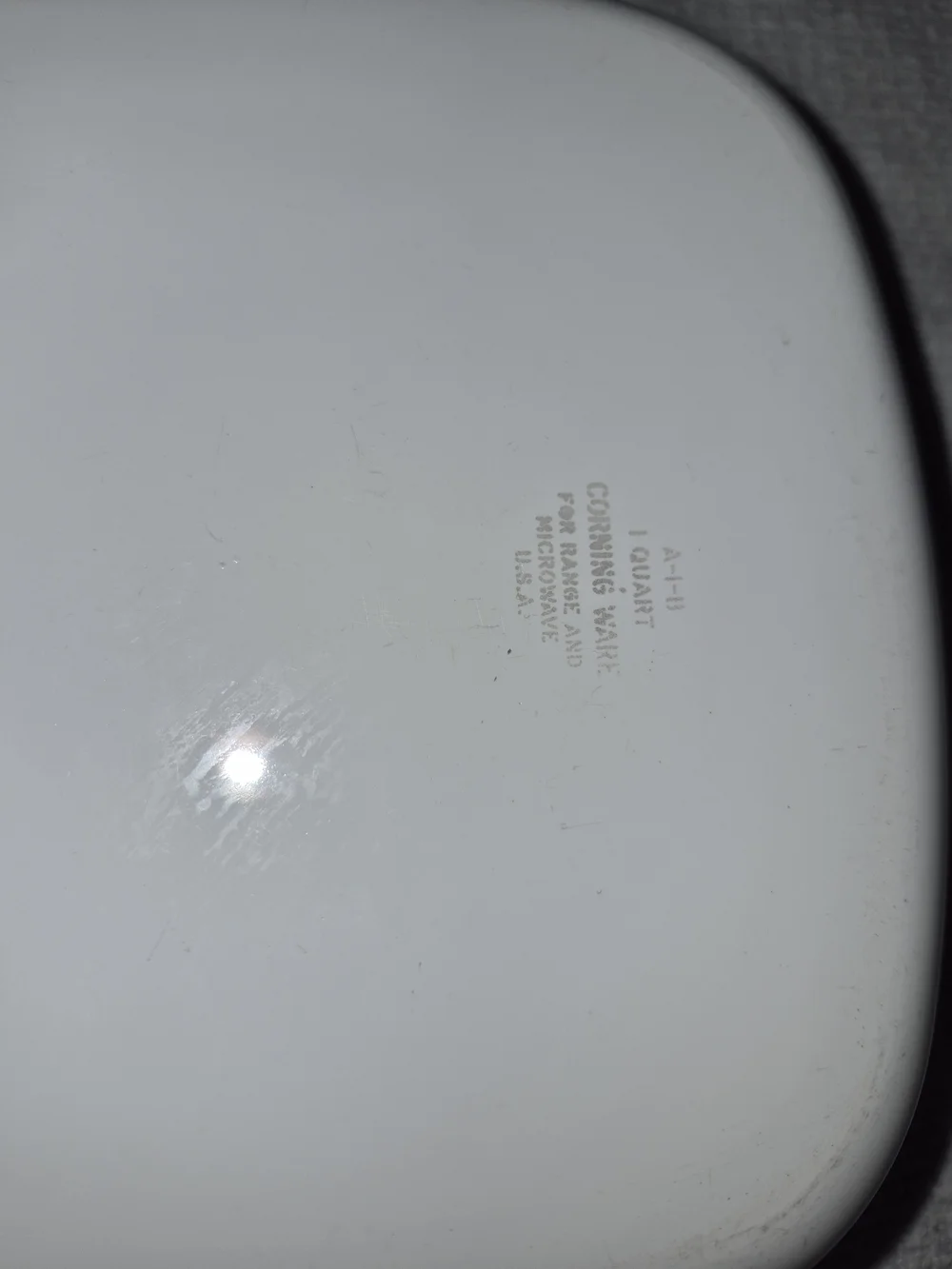 vintage Corning Ware casserole dish from the 